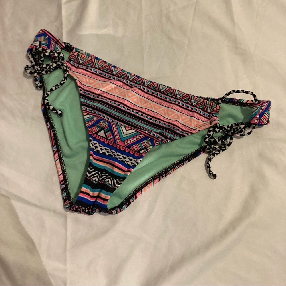 Aztec Print Side Tie Bikini Bottoms